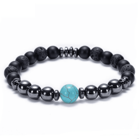 Turquoise Lava Stone Bracelet