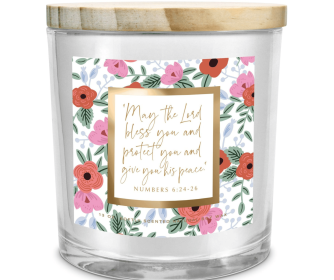 Soy Candle Floral May The Lord Bless You