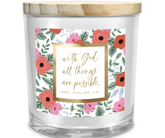 Soy Candle Floral With God All Things