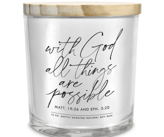 Soy Candle With God All Things Possible