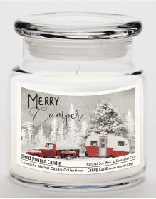 Courtside Market Merry Camper Candle Glass Jar with Glass Lid