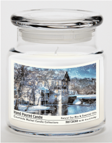 Courtside Market Winter wonderland Candle Glass Jar with Glass Lid