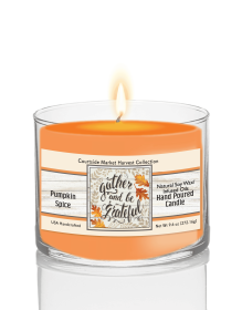 Courtside Market Harvest Delight VI on White Soy Wax Candle in Glass Jar