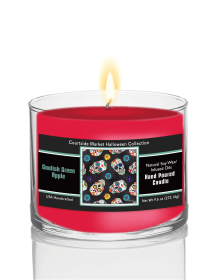 Courtside Market Sugar Skull Pattern Soy Wax Candle in Glass Jar