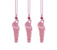 5 Packs Ceramic Whistles Necklace Sweater Chain for Womens Creative Kids Toy; Pink