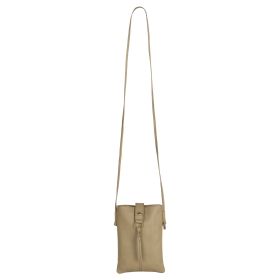 Jennie Small crossbody bag w/ slim strap closure & tassel - Light Brown