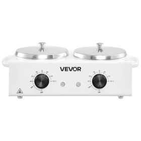 VEVOR Double Wax Warmer 1200ML Professional Dual Wax Heater Pot for Hair Removal