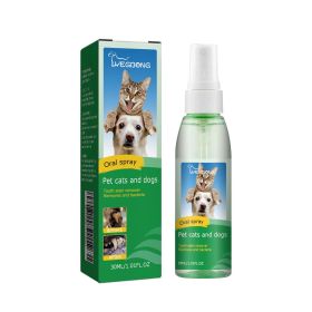 Yegbong Pet Tooth Deodorizer Spray, Cats And Dogs Universal Mouth Cleaning Breath Freshening Spray