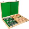 VEVOR 8 Piece Wood Lathe Chisel Set, HSS Steel Wood Carving & Cutting Tools for Hardwood, Includes Bonus Chisel & Wooden Storage Case