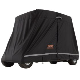 VEVOR 2+2 Passenger Golf Cart Cover, 600D Polyester Full Cover, Suitable for 2+2 Golf Carts, Waterproof, Sunproof