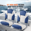 VEVOR Boat Seats, 21.85" High Back Boat Seat, Folding Boat Chair with Thickened Sponge Padding and Hinge