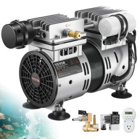 VEVOR Pond Aerator, 550W Power, 5.2CFM for Up to 3 Acre 50' Lake, Pond Aeration Kit Includes 3/4 HP Compressor & Timer & Valves