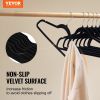 VEVOR Hangers, 11lbs Load-Bearing, 50 Pack Black Velvet Hangers with 360 Degree Swivel Hook & 0.2 in Ultra-Thin Design, Non-Slip Space Saving Hangers