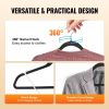 VEVOR Hangers, 11lbs Load-Bearing, 50 Pack Black Velvet Hangers with 360 Degree Swivel Hook & 0.2 in Ultra-Thin Design, Non-Slip Space Saving Hangers