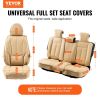 VEVOR Seat Covers, Universal Car Seat Covers Full Set Seats, Front and Rear Seat, 13pcs Faux Leather Seat Cover, Full Enclosed Design