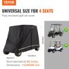 VEVOR 2+2 Passenger Golf Cart Cover, 600D Polyester Full Cover, Suitable for 2+2 Golf Carts, Waterproof, Sunproof