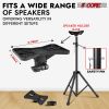 5 Core Speaker Stand Tripod Floor Heavy Duty Adjustable Up to 72 Inch DJ Studio Monitor Stands Pole Mount - SS HD BLK WOB