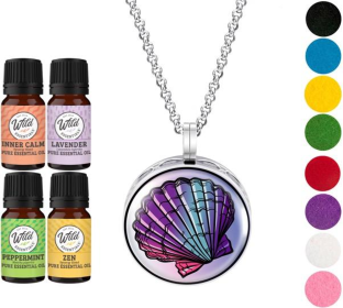 Necklace Diffuser (With Oils: Yes, Pendant: Seashell)