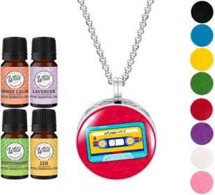 Necklace Diffuser (With Oils: Yes, Pendant: Red Tape Jiggy)
