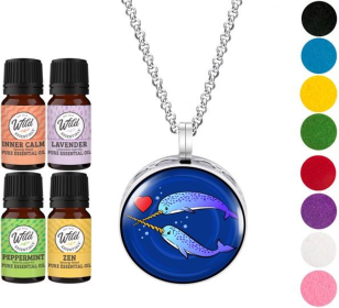 Necklace Diffuser (With Oils: Yes, Pendant: Narwhals)