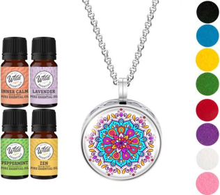 Necklace Diffuser (With Oils: Yes, Pendant: Mandala)