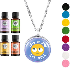 Necklace Diffuser (With Oils: Yes, Pendant: Eye Roll)