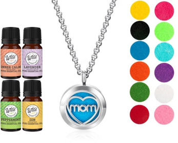 Necklace Diffuser (With Oils: Yes, Pendant: Mom)