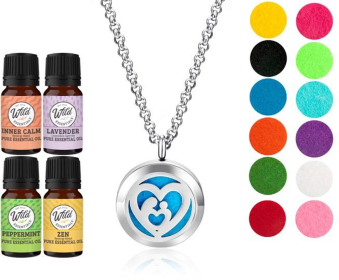 Necklace Diffuser (With Oils: Yes, Pendant: Mother'S Heart)