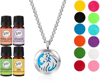 Necklace Diffuser (With Oils: Yes, Pendant: King Lion)