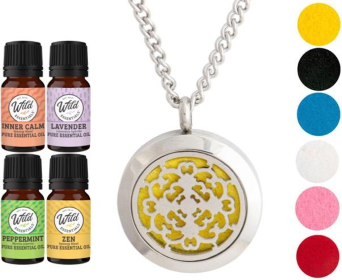 Necklace Diffuser (With Oils: Yes, Pendant: Cross Necklace)