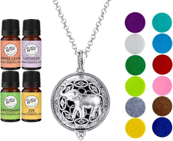 Necklace Diffuser (With Oils: Yes, Pendant: Elephant Necklace)