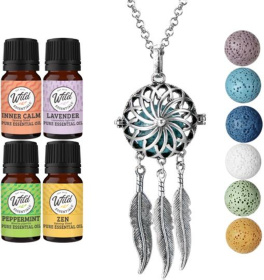 Necklace Diffuser (With Oils: Yes, Pendant: Dream Catcher)