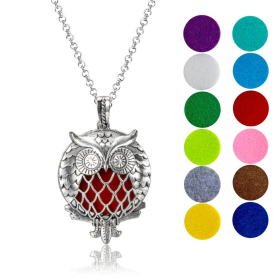 Necklace Diffuser (With Oils: No, Pendant: Owl Of Athena)
