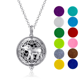 Necklace Diffuser (With Oils: No, Pendant: Elephant Necklace)