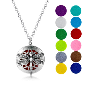 Necklace Diffuser (With Oils: No, Pendant: Dragonfly)