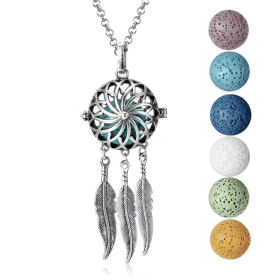 Necklace Diffuser (With Oils: No, Pendant: Dream Catcher)