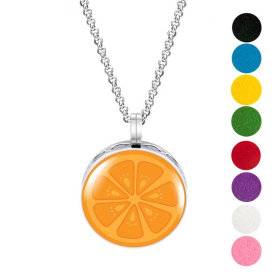 Necklace Diffuser (With Oils: No, Pendant: Orange Slice)