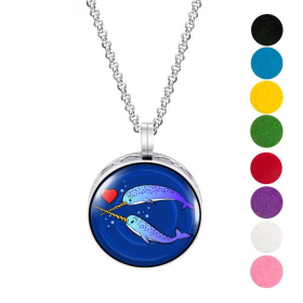 Necklace Diffuser (With Oils: No, Pendant: Narwhals)