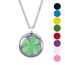 Necklace Diffuser (With Oils: No, Pendant: Lucky Clover)