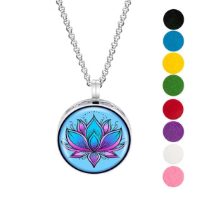 Necklace Diffuser (With Oils: No, Pendant: Blue Lotus)