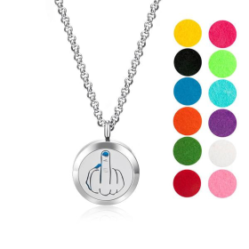 Necklace Diffuser (With Oils: No, Pendant: Middle Finger)