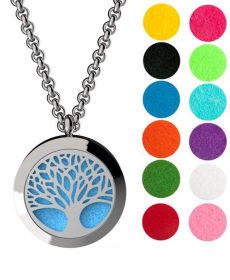Necklace Diffuser (With Oils: No, Pendant: Tree Of Life)