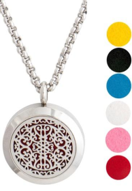 Necklace Diffuser (With Oils: No, Pendant: Wrought Iron)