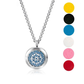 Necklace Diffuser (With Oils: No, Pendant: Greek Key)