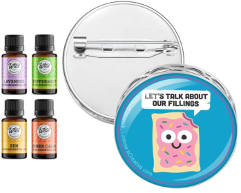 Pin Brooch Diffuser (With Oil: Yes, Design: Toaster Treat)