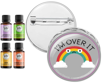 Pin Brooch Diffuser (With Oil: Yes, Design: I'M Over It)