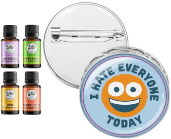 Pin Brooch Diffuser (With Oil: Yes, Design: I Hate Everyone)