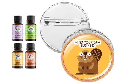 Pin Brooch Diffuser (With Oil: Yes, Design: Mind Your Business)