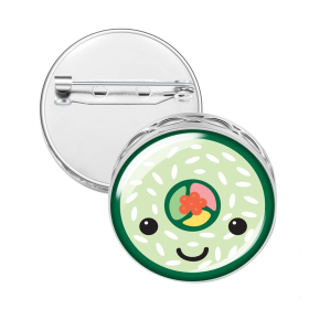 Pin Brooch Diffuser (With Oil: No, Design: Sushi Roll)