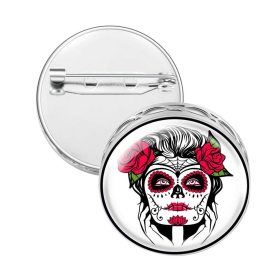 Pin Brooch Diffuser (With Oil: No, Design: Sugar Skull Tattoo)